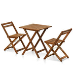 TIOMAN Outdoor Dining Set, Jack & Jill Bistro Set, for Patio, Garden, Porch, Natural