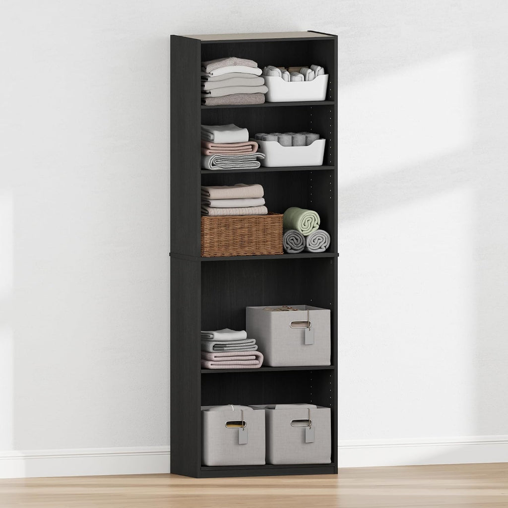 Reed Closet Organizers and Storage, 5-Tier Organizer, Black