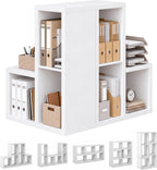 Viola 6-Cube Book Shelf, DIY Stackable Bookshelf, White