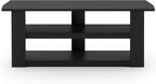 PARSONS TV Stand, 3-Tier Entertainment Center with Storage Shelf, Open Frame TV Console for TV up to 50 Inch, for Living Room, Bedroom, Black