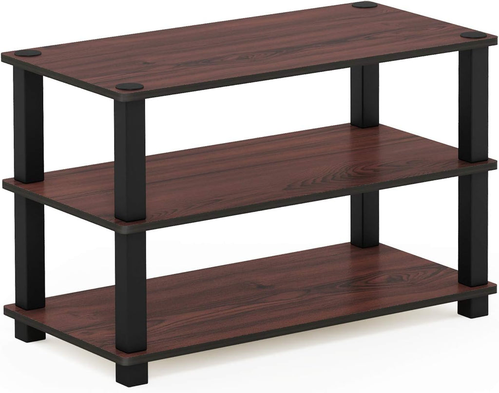 Turn-S-Tube 3-Tier Shoe Rack, Dark Cherry/Black