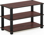 Turn-S-Tube 3-Tier Shoe Rack, Dark Cherry/Black