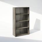 Simple Book Shelf, 4-Tier Bookshelf, Bookcase with Open Shelf, 9.4 x 23.6 x 41.7, for Living Room, Bedroom, Home Office, French Oak