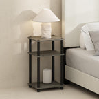 JUST Toolless 3-Tier Night Stand, Open Storage, French Oak