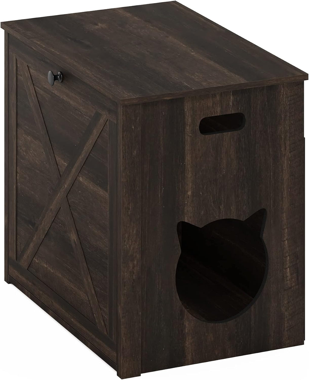Peli Small Cat Litter Box Enclosure with Single Door, Ebony
