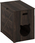 Peli Small Cat Litter Box Enclosure with Single Door, Ebony