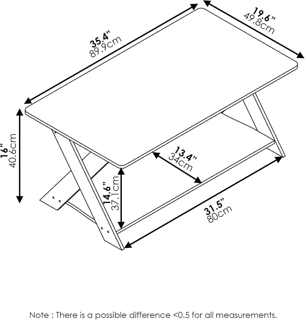 Modern Simplistic Coffee Table, Espresso