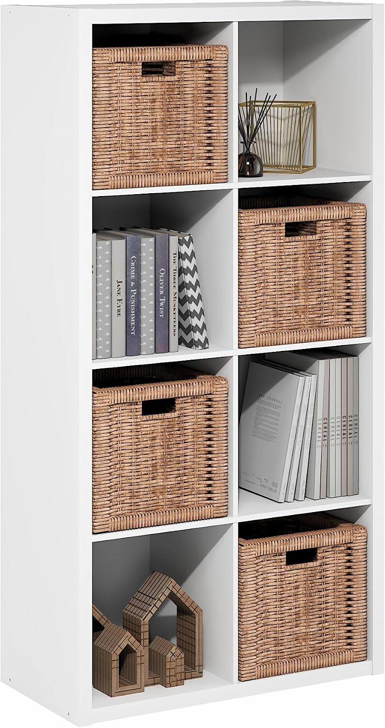 Cubicle 8-Cube Book Shelf, Bookshelf, Bookcase, White