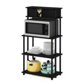Turn-N-Tube Kitchen Storage Shelf with Top Cabinet for Kitchen, Dining Room and Home Office, Columbia Walnut/Black