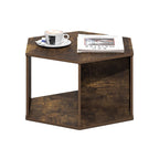 ARA Coffee Table, 47-Inch Accent Center Table, Dark Oak