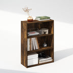 Simple Book Shelf, 4-Tier Bookshelf, Bookcase with Open Shelf, 9.4 x 23.6 x 41.7, for Living Room, Bedroom, Home Office, French Oak