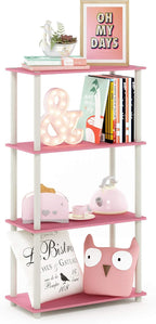 Turn-N-Tube Toolless 4-Tier Storage Shelves, Pink
