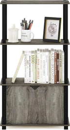 Go Green 4-Tier Storage Shelves, Book Shelf, French Oak