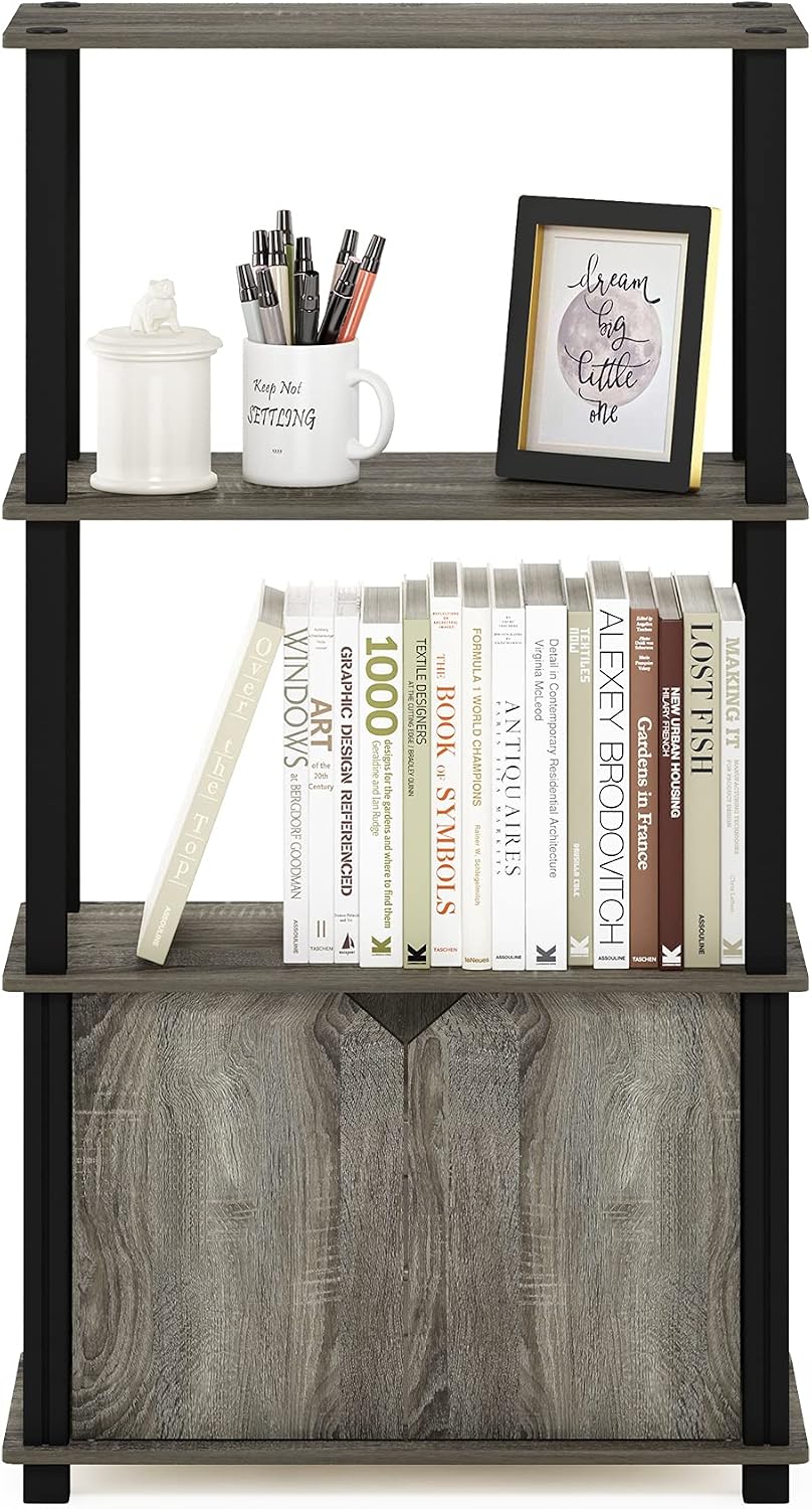 Go Green 4-Tier Storage Shelves, Book Shelf, French Oak