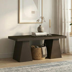 ARA Coffee Table, 47-Inch Accent Center Table, Dark Oak