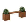 TIOMAN Outdoor Planter Box Set with Bench, Natural