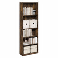Jaya Simply Home Free Standing 6-Tier Open Storage Bookcase, Espresso