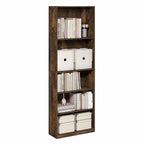 Jaya Simply Home Free Standing 6-Tier Open Storage Bookcase, Espresso