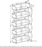 Turn-N-Tube Book Shelf, 5-Tier Bookshelf, Bookcases, Walnut