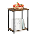Simplistic Set of 2 Toolless Living Room Table Set, Espresso