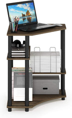 Turn-N-Tube Toolless Corner Baker Racks, Desk, Columbia Walnut