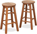 TIOMAN Set of 2 Outdoor Barstool, 23.8" Tall, Natural