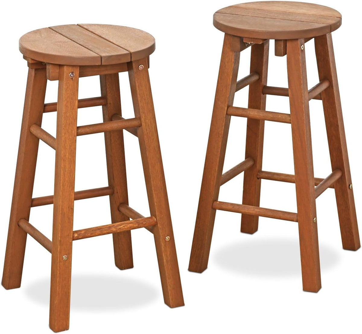 TIOMAN Set of 2 Outdoor Barstool, 23.8" Tall, Natural