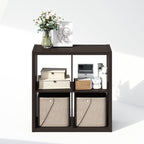 Cubic Extra Thick 4-Cube Closet Organizers and Storage, Dark Oak