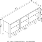 Jensen TV Stand, TV Entertainment Center with 6 Cube Shelves, TV Console, for TV up to 60 Inch, for Living Room, Bedroom, Grey Oak