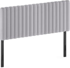Roanne Upholstered Tufted Headboard, Glacier, Queen