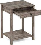 Classic Side Table with Drawer, 1 Pack, Rustic Oak