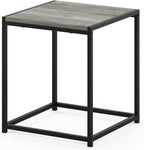 Camnus Side Table, Metal Frame Modern End Table, Grey Oak