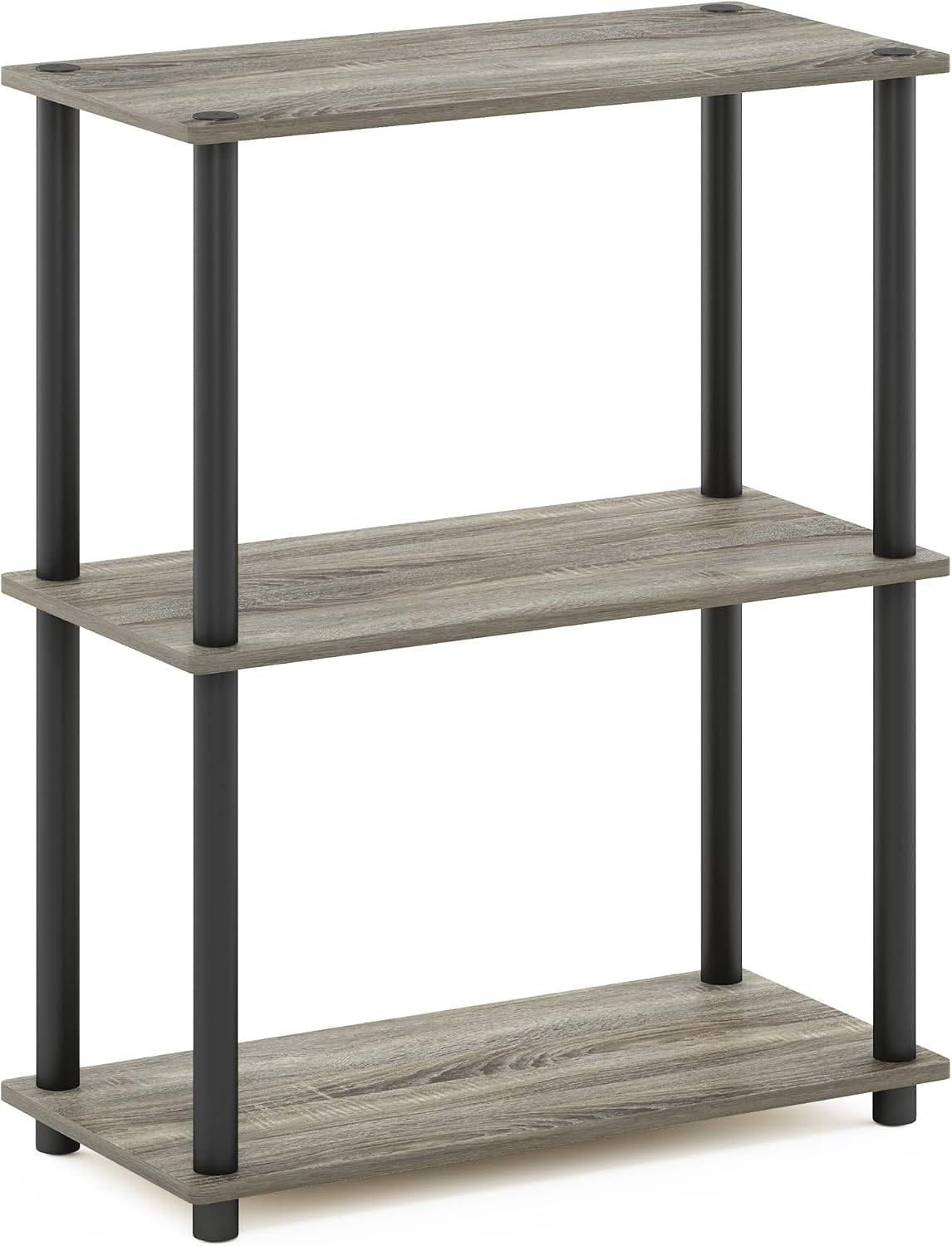 Turn-N-Tube Toolless Assembly 3-Tier Closet Shelf, French Oak