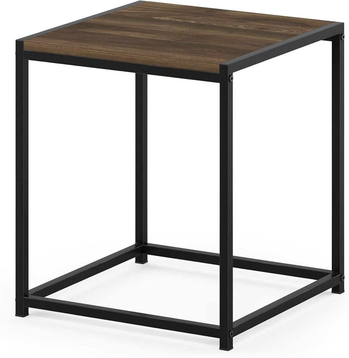 CAMNUS Night Stand, Metal Frame Nightstand, Toolless Side Table, End Table, Bedside Table, for Living Room, Bedroom, Columbia Walnut