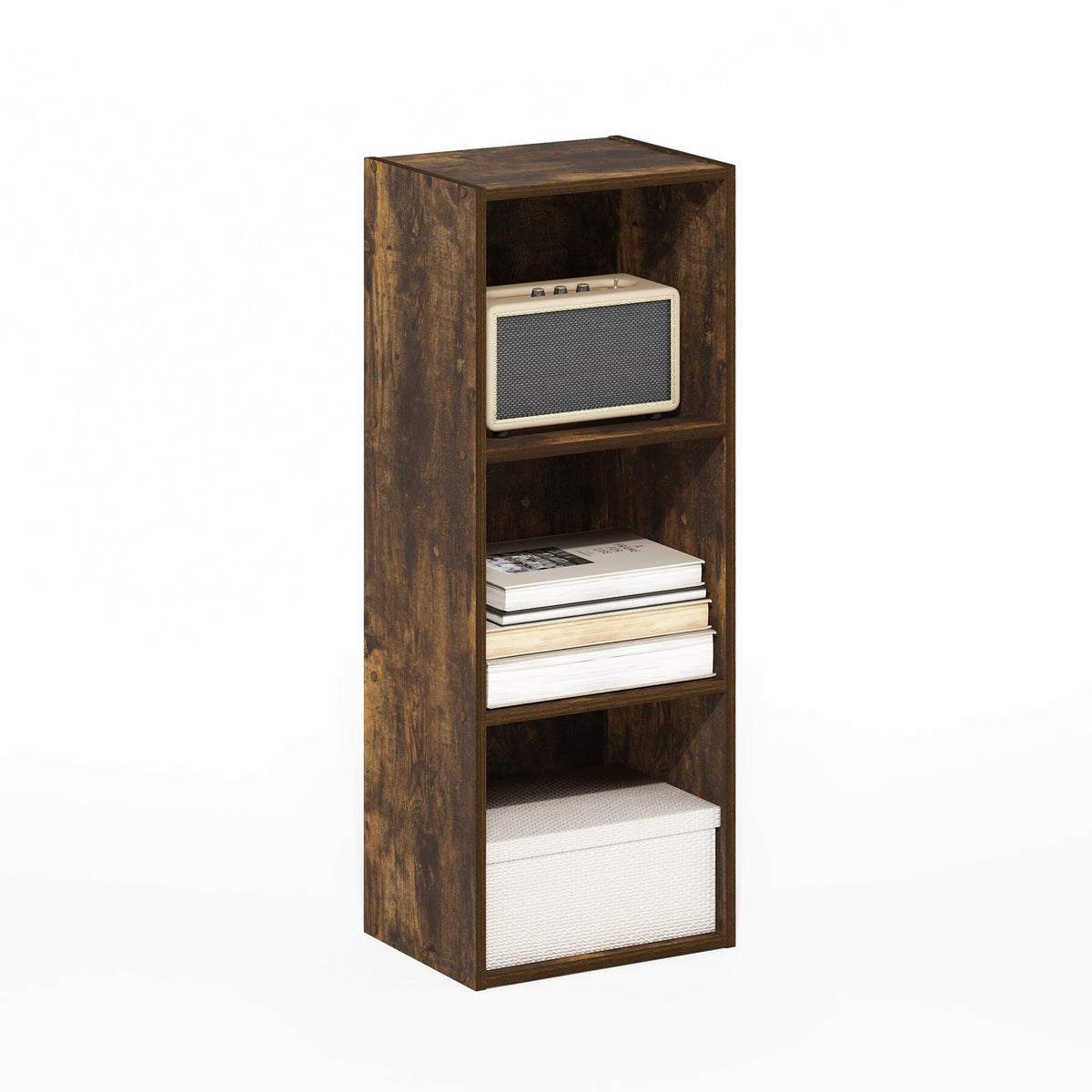 Pasir 3-Tier No Tool Assembly Open Shelf Bookcase, White