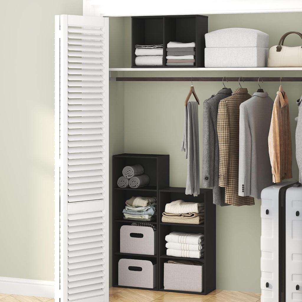 Reed Closet Organizers and Storage, 4-Tier Organizer, Blackwood