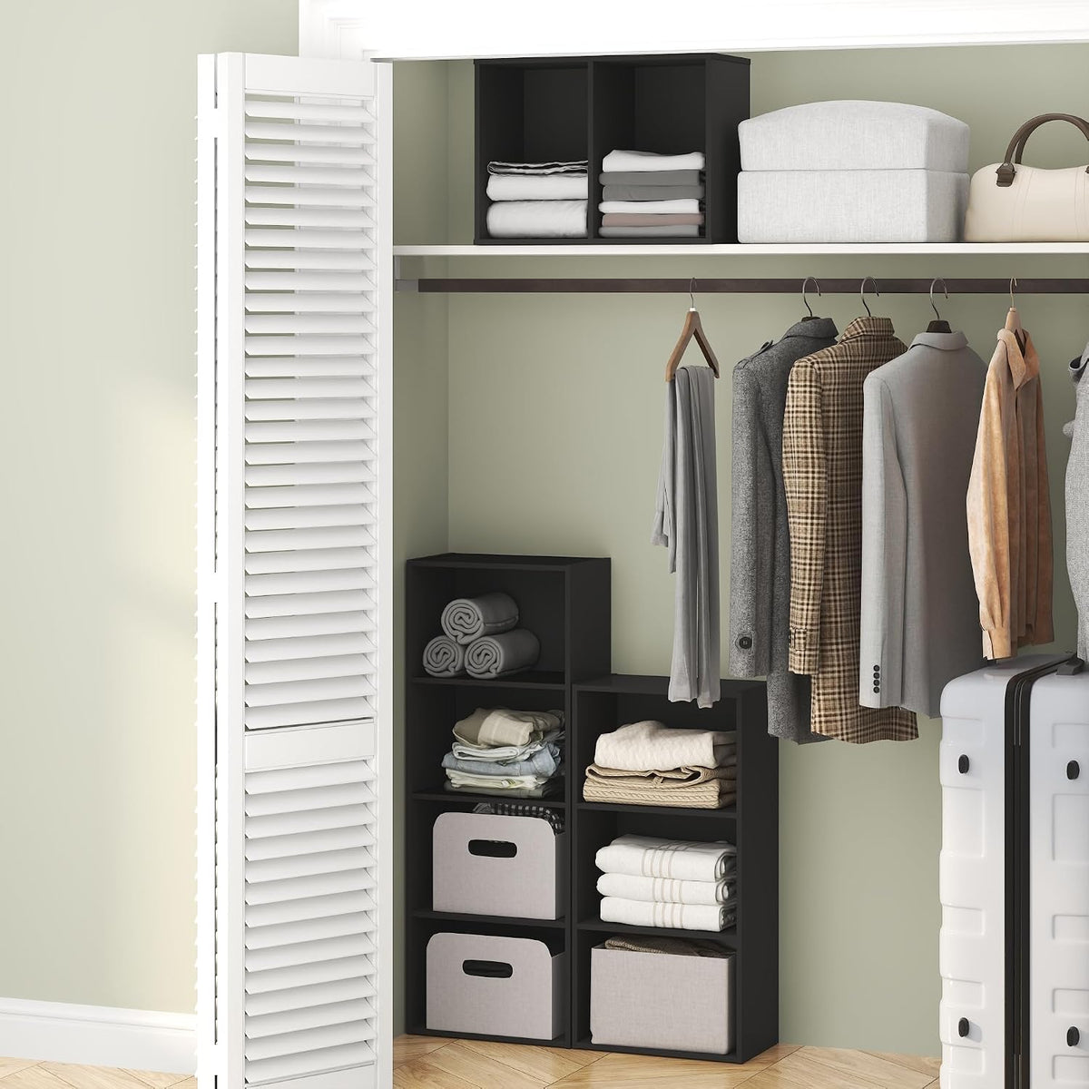 Reed Closet Organizers and Storage, 4-Tier Organizer, Blackwood