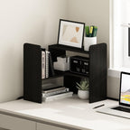 Classic Desktop Organizer Storage Rack Adjustable Free Style Rotation Display Bookshelf, Espresso 6.7D x 23.7W x 15.67H in