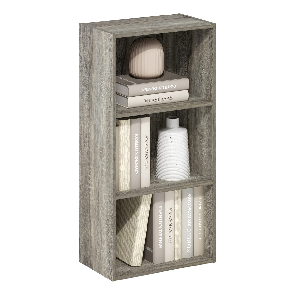 4-Tier Book Shelf, Open Shelves Bookshelf, Light Blue/White