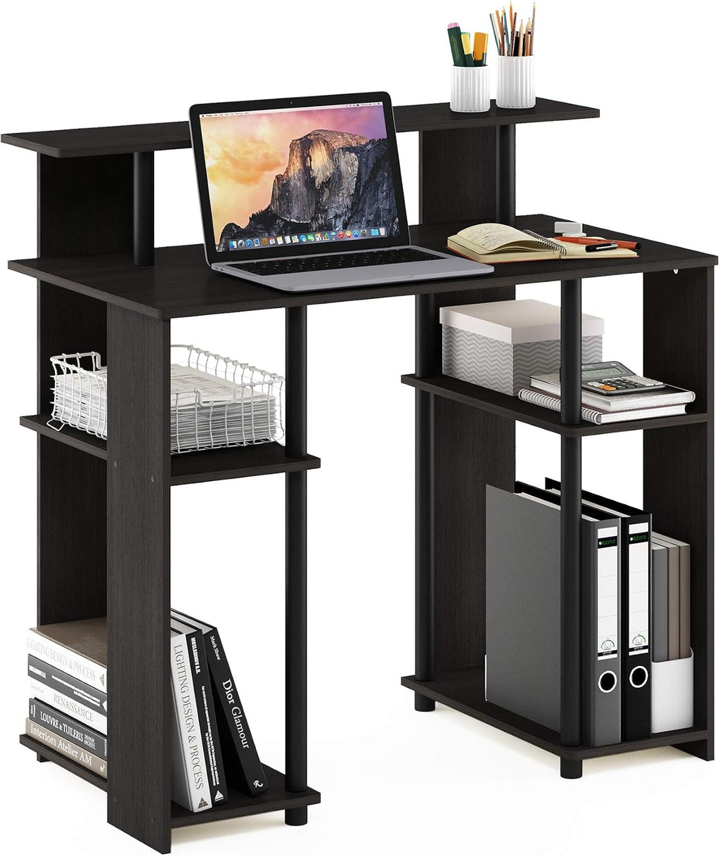 JAYA Simple Design Computer Writing Desk, Walnut
