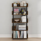 Turn-N-Tube Book Shelf, 5-Tier Bookshelf, Bookcases, Walnut