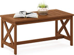 Outdoor Patio Table with X Leg, Natural