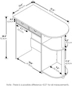 Go Green Desk, 31.5" Wide Gaming Desk with 2 Side Shelves and Storage Bins, Computer Desk, Office Desk for Home Office, Study Room, Dorm, Bedroom, Beech