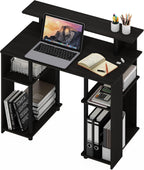 JAYA Simple Design Computer Writing Desk, Walnut