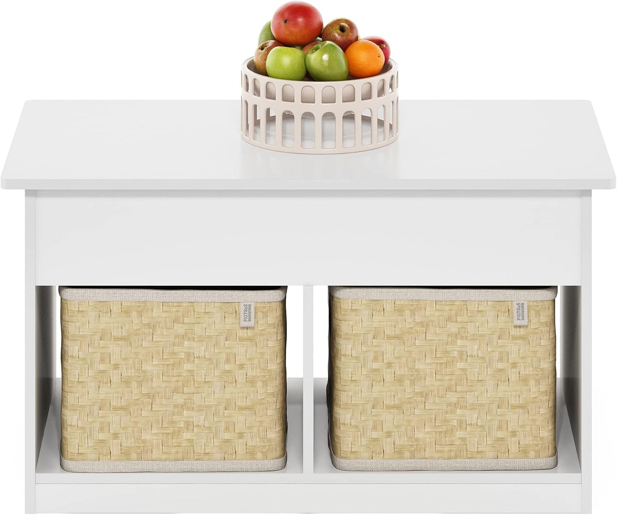 Jensen Lift Top Coffee Table, Solid White