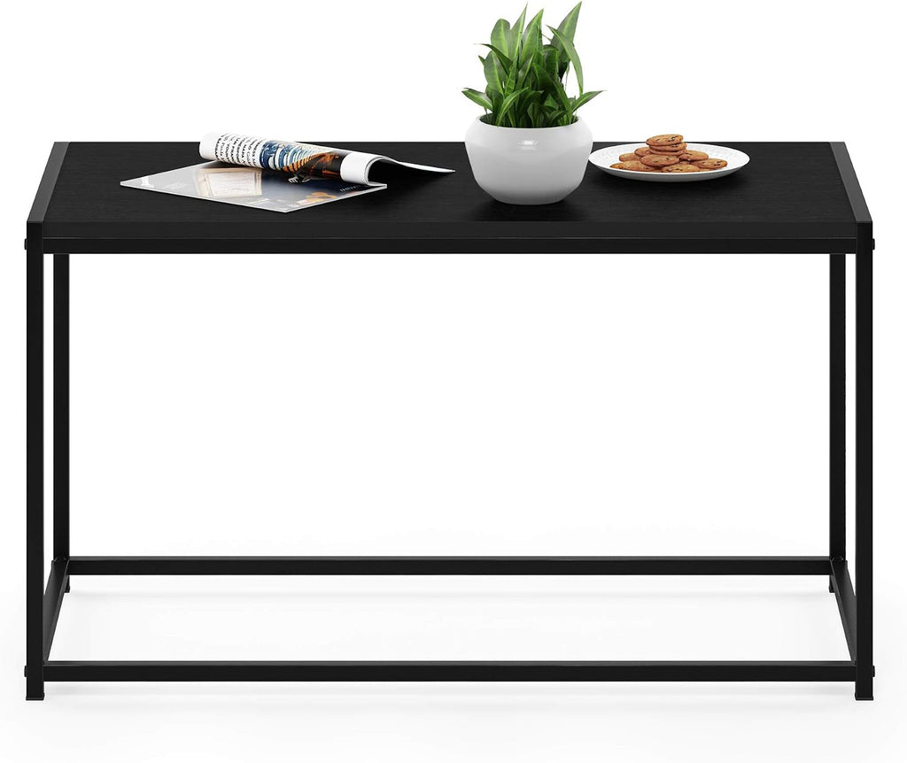CAMNUS Metal Frame Modern Coffee Table, Americano