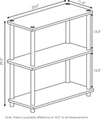 TURN-N-TUBE Storage Shelves, 3-Tier Book Shelf, Corner Shelf, Toolless Open Shelves, for Organization and Storage, Living Room, Garage, Home Office, Pink