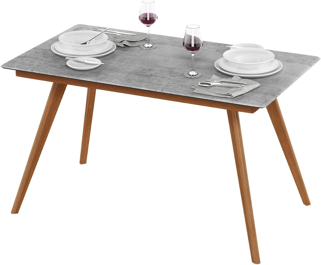 Redang Rectangular Indoor & Outdoor Smart Top Patio Dining Table/Patio Coffee Table/Small Patio Table/Picnic Table, Cement