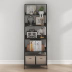 Ladder Shelf, 6-Tier Ladder Book Shelf, Bookcase, Espresso