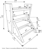 Outdoor 4-Tier Ladder Plant Stand, Meranti Wood